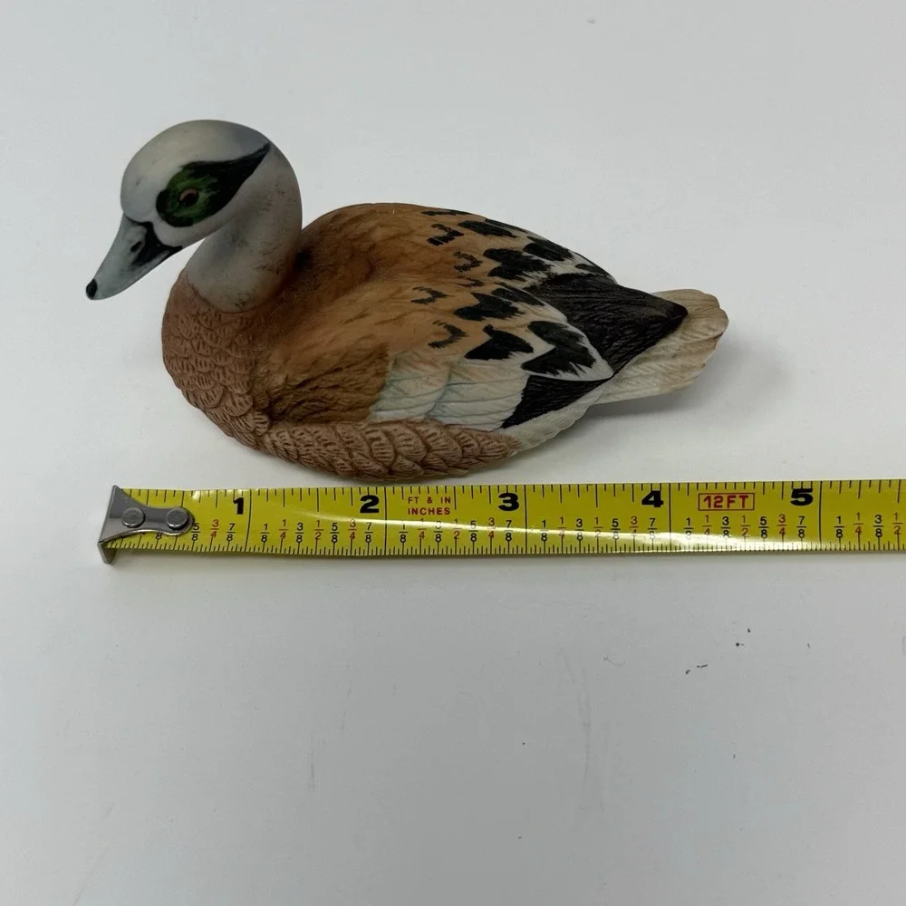 Lefton American Decoy Ceramic Duck Figurine Widgeon 1983 Vtg Signed Taiwan